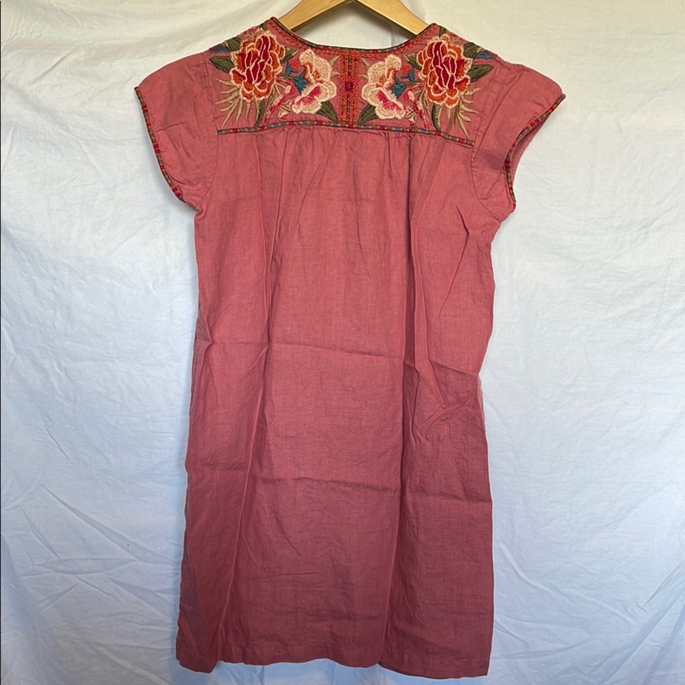 Johnny Was Pink Embroidered Mini Dress - Picture 3 of 8